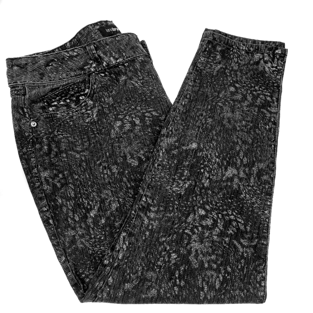 Lane Bryant Black with Silver Accented Denim Jeans Size 18